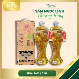 RƯỢU HOA SÂM NGỌC LINH 2 LÍT HỘP GỖ