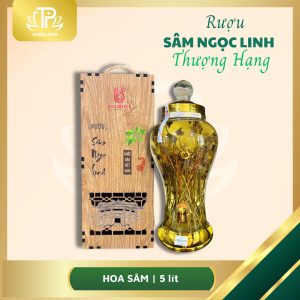 RƯỢU HOA SÂM NGỌC LINH 5 LÍT HỘP GỖ