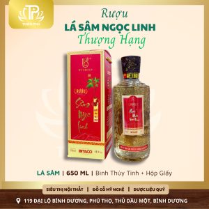 RƯỢU LÁ SÂM NGỌC LINH THƯỢNG HẠNG 650ML